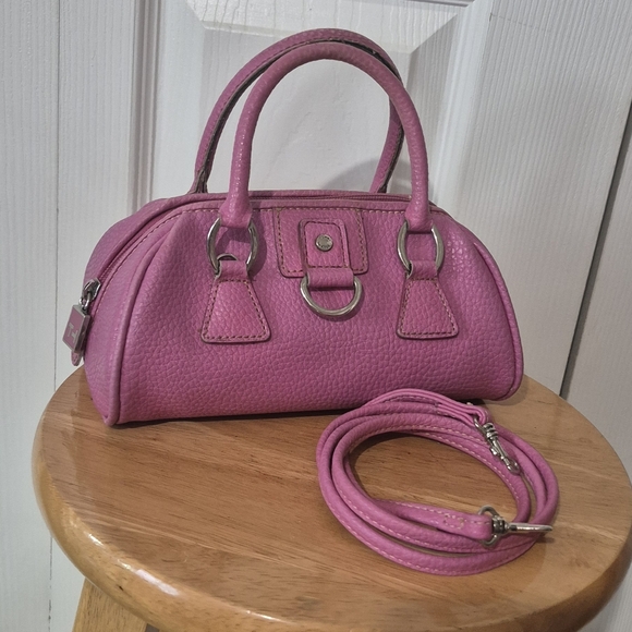 Tommy Hilfiger Handbags - Tommy Hilfiger Mini Pink Leather Satchel With Detachable Shoulder Strap Vintage
